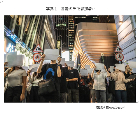  写真1　香港のデモ参加者 
